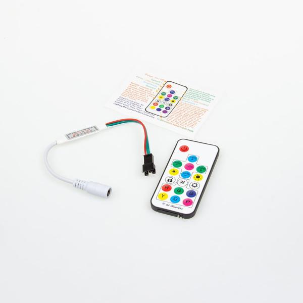 Контроллер мини LN210 (5-24V, SPI, 2048pix, пульт RF 17кнопок)