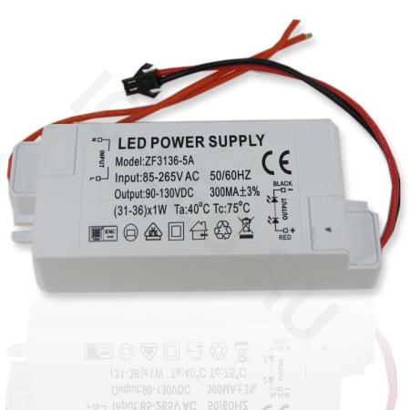 Светодиодный драйвер XS25-36W LD34 (220V, 36W, 90-130V, 280mA)