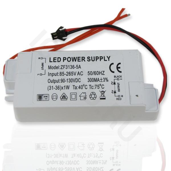Светодиодный драйвер XS25-36W LD34 (220V, 36W, 90-130V, 280mA)