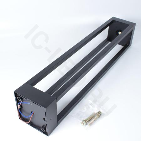 Уличный светильник столбик JH-BD-B18 DHL38 (220V, 7W, черный корпус, 600mm, IP65, warm white)