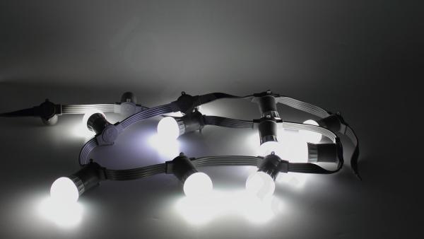 Белт-лайт патроны на шлейфе для лампочек E27 K6 (6 шт/м, пятижильный, серый)