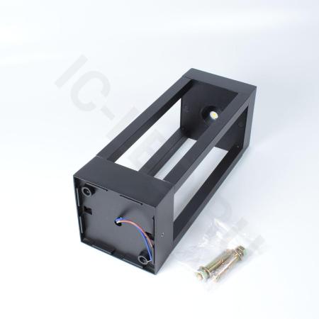 Уличный светильник столбик JH-BD-B18 DHL37 (220V, 7W, черный корпус, 300mm, IP65, warm white)