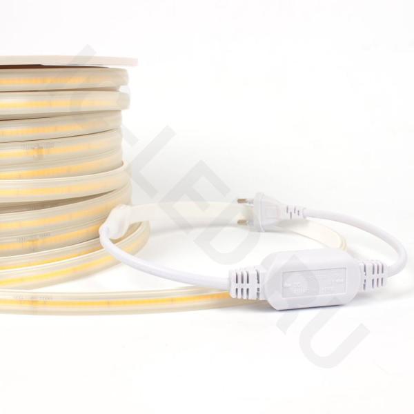 Светодиодная лента COB 280 chip/m, 220V, 15W/m, white, IP68, 280W Светодиодная лента COB 280 chip/m, 220V, 15W/m, white, IP68, 280W
