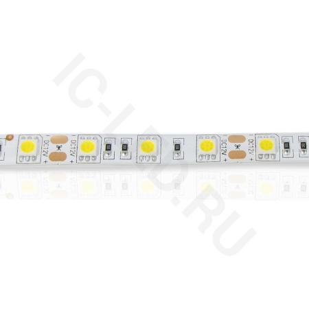 Светодиодная лента Standart class, 5050, 60led/m, Warm White, 12V, IP65 