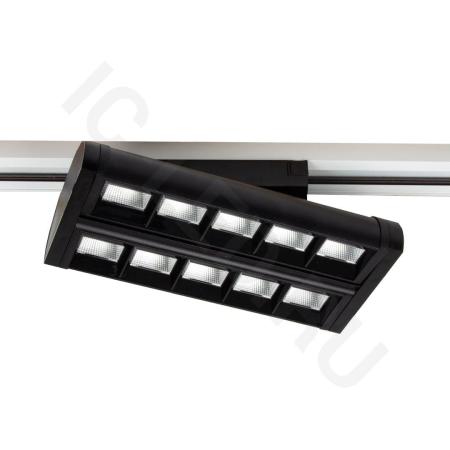 Светодиодный трековый светильник 2L JH-U7 PX1 (220VAC, 2x15W, white 6000K, 45-90°, черный)