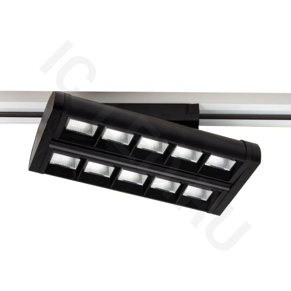 Светодиодный трековый светильник 2L JH-U7 PX1 (220VAC, 2x15W, white 6000K, 45-90°, черный)