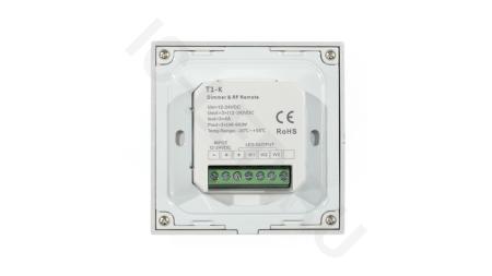 Панель T1-K Black IC8 (12-24V, DIM, Rotary, RF 2.4GHz)
