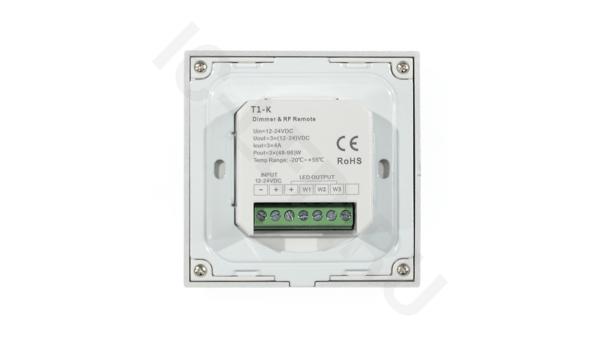 Панель T1-K Black IC8 (12-24V, DIM, Rotary, RF 2.4GHz)