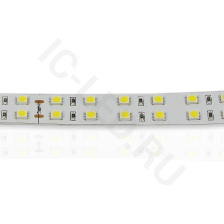 Светодиодная лента Standart PRO class, 5050, 120 led/m, двухрядная, white, 24V, IP20, P133 