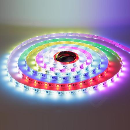 Светодиодная лента 5050, 30 led/m, V600, RGB-SPI (IC1804), 12V, IP65 