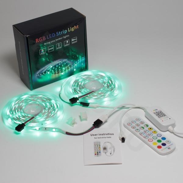 Набор светодиодной ленты 10XRGB30-A02 X12 (12V, RGB 30led/m 2x5m, IR, Wi-Fi, адаптер 220V, IP20) Набор светодиодной ленты 10XRGB30-A02 X12 (12V, RGB 30led/m 2x5m, IR, Wi-Fi, адаптер 220V, IP20)