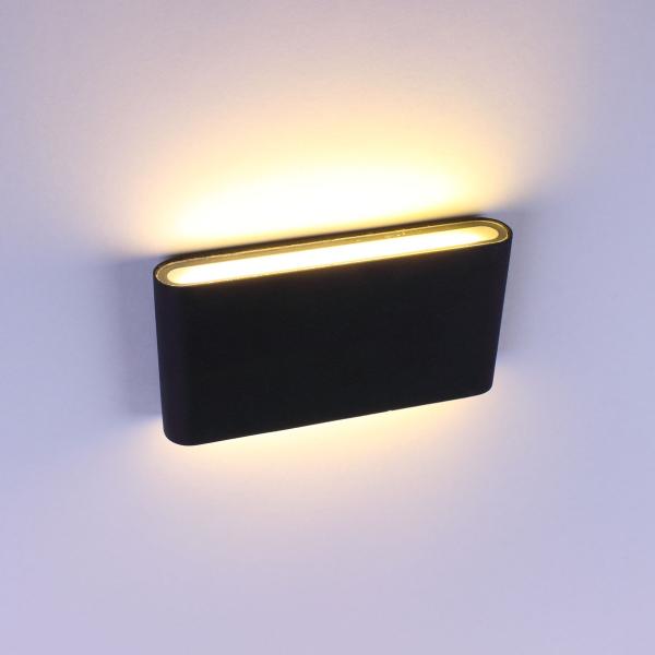 Светодиодный светильник JH-BD05 DHL16 (220V, 2х6W, черный корпус, warm white)