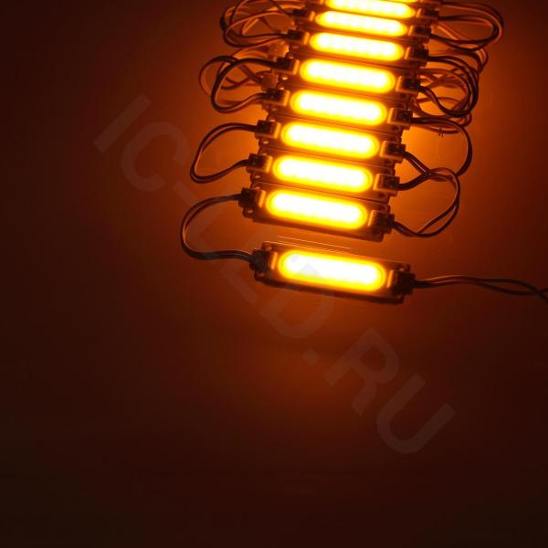 Светодиодный модуль 5730-6 MOD83 (12V, 1.5W, yellow, IP44)