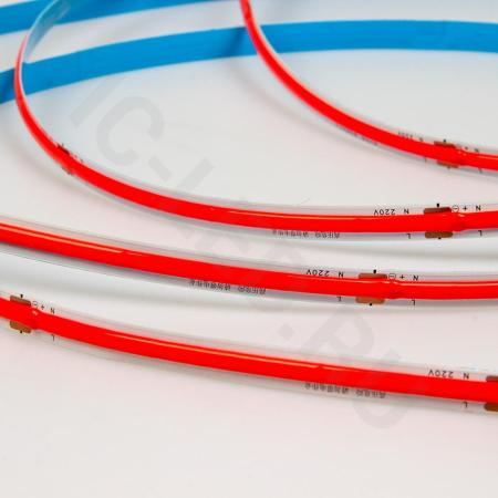 Светодиодная лента 220V, COB 240 chip/m, red, IP20, 10m, A304