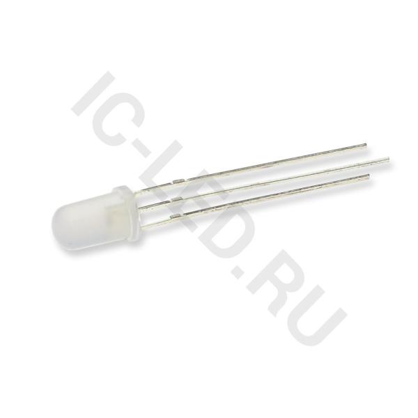 Светодиод ICL-5mm LE77 (red/green, 1000/2000 mcd, fog, общий катод)