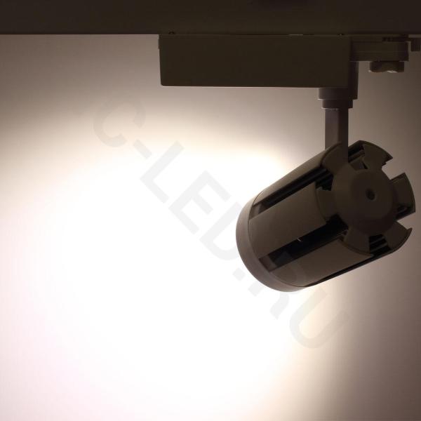 Светодиодный светильник трековый JH-GD001 4L 4L28 (30W, 220V, 15-60deg, day white, белый корпус)