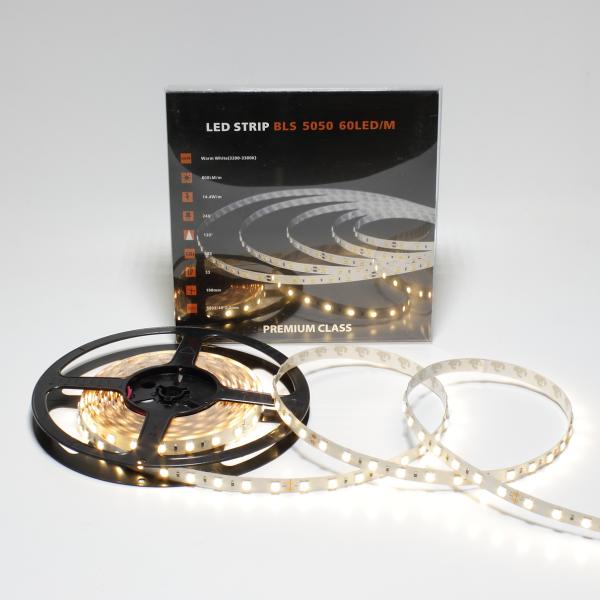 Светодиодная лента Class Premium, 5050, 60 led/m, Warm White, 24V, IP33, А29