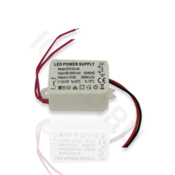 Светодиодный драйвер ABT-1-3 X1W LD24 (220V, 1-3W, 3-12V, 300mA)