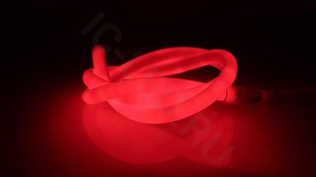 светодиодный гибкий неон круглый 14мм 220v red ln407