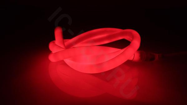 Светодиодный гибкий неон круглый 14мм 220V red LN407 Светодиодный гибкий неон круглый 14мм 220V red LN407