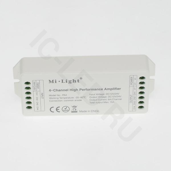 Усилитель высокоскоростной Mi-Light PA4 P263 (12/24V, 4 канала, 180/360W Max)